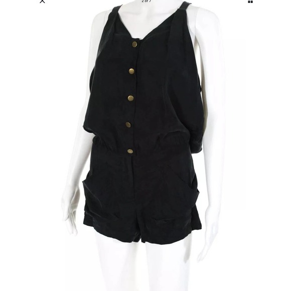 Laila Azhar sleeveless button romper - Picture 2 of 8